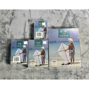 Vintage Picture Frames Acrylic Clear Plastic Box 4 Sizes Acme USA Lot of 4